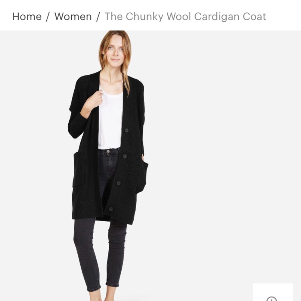 Everlane the chunky wool cardigan coat
